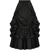 Belle Poque Women's Vintage Gothic Victorian Skirt Renaissance Style Falda