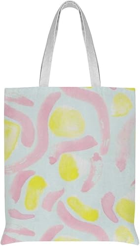 wuhandong Bolsa de lona personalizable, diseño de acuarela de algodón
