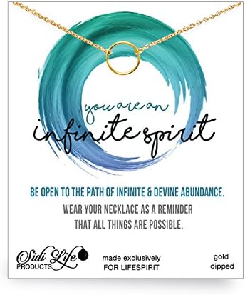 Life Spirit Pendant Necklace for Women, New Edition with Inspirational Card and Organza Gift Bag (bag color may vary) (Infinite Spirit)