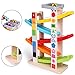 Toddler Toys Car Ramp Best Birthday Christmas Gifts Toy for 1 2 3 4 Years Old Boy Girl Race Track 5 Level Wooden Ramp Racer Switchback Race Track with 5 Speed Cars Early Educational Car Toys