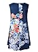 Veranee Women's Sleeveless Swing Tunic Summer Floral Flare Tank Top (XXL, 6-9)