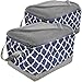 Sorbus Storage Basket Bin Set, Collapsible Rectangular Fabric Storage Organizer Basket with Drawstring Closure & Carry Handles for Laundry, Toys, Clothes, and more, 2-Pack (Blue Pattern)