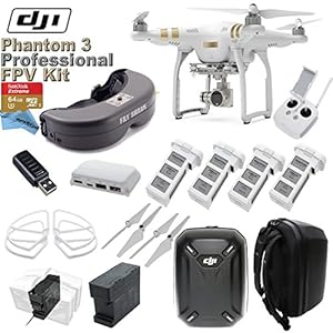 Amazon.com: DJI Phantom 3 Professional Quadcopter Drone Bundle ...