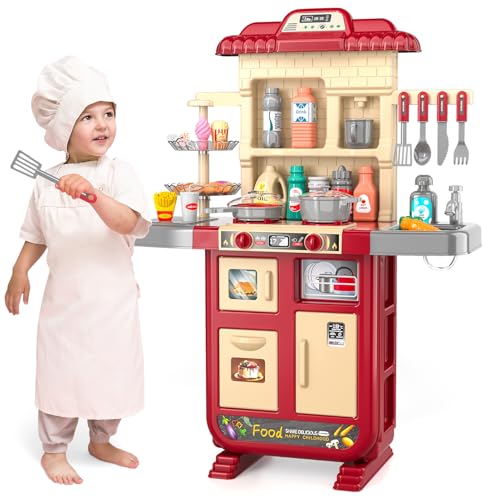 Kids Kitchen Toy Red-2