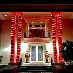 YEGUO Red Solar Christmas Lights, 2 Packs Each 33ft