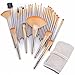 32pcs Makeup Brushes Premium Makeup Brush Set Synthetic Kabuki Cosmetics Foundation Blending Blush Eyeliner Face Powder Brush Makeup Brush Kit,Champagne Color