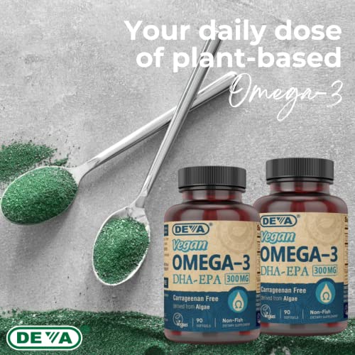 DEVA Vegan Omega3 DHA EPA Supplement OncePerDay Softgel 300 MG