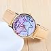 Vavna Unisex Fashion New Arrival World Map Leather Strap Watches (Beige)