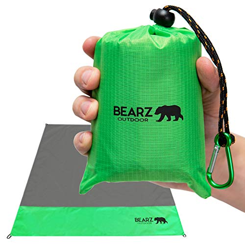 BEARZ Outdoor Beach Blanket, Waterproof Picnic Blanket 55″x60