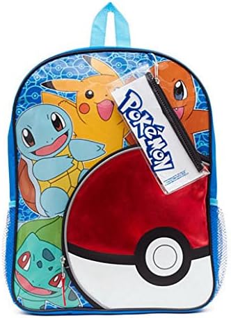 Pokeball Backpack with Pencil Case and Sticker Sheet