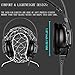USB Gaming Headset, 7.1 Surround Sound Gaming Headphone with Mic Volume Control LED Light for PC, MAC, iOS Android (Black)thumb 3