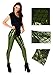 JNTworld Women Sexy Mermaid Fish Scale Hologram Soft Shine Leggings, S, Green
