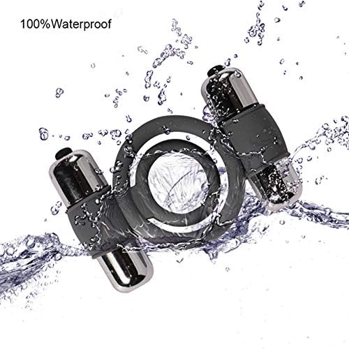 Vibrating Ċ-õçk Rịng for Men Silicone Waterproof Toys with 10 Speeds