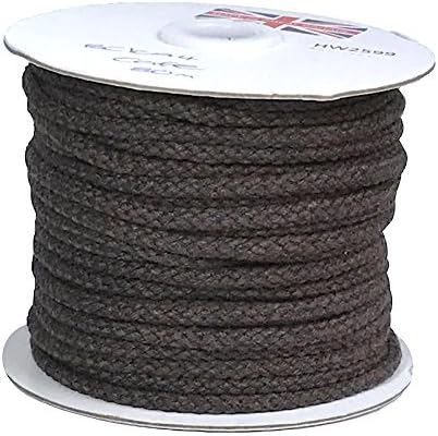 Cotton Braided Lacing Cord - Cafe- per meter