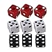 BQLZR Multicolor Plastic Dice Guitar Tone Volume Control Knobs with Wrench for Electric Guitar Pack of 9