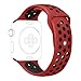 Apple Watch Series 2 Nike Sport Band, UMTELE Soft Silicone Replacement Strap with Ventilation Holes for Apple Watch Nike Plus Red/Black 38mm