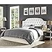 Dorel Living Lyric Button Tufted Faux Leather King Headboard, White