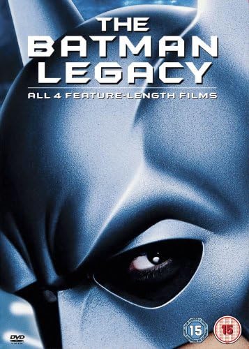The Batman Legacy Batman Batman Returns Batman Forever Batman And Robin Dvd Amazon Co Uk Val Kilmer Michael Keaton Jack Nicholson Kim Basinger Tommy Lee Jones George Clooney Arnold Schwarzenegger Michael Gough Chris O Donnell Jim Carrey Uma