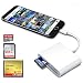 DenicMic SD CF Card Reader for iPhone iPad SD CF TF Memory Card Reader Adapter Digital Camera Reader Trail Game Camera Viewer for iPhone 11/X/8 Plus/8/7 Plus/7/6s, iPad Mini/Air, No App Required primary