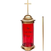 in Loving Memory Metal Crosses for Grave Cemetery Decorations for Grave Cemetery Lights Memorial Lantern Candle Holder with 11.8 Inches Garden Stakes