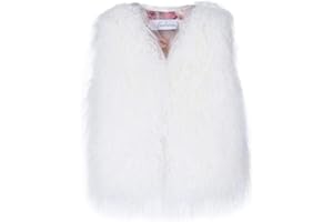 MisShow Little Girls' Faux Fur Wool Vest Coat Jacket Outerwear for 1-10 Years Old