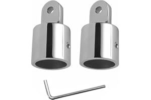 SHENGHUISS Bimini Top Cap Eye End Boat Fitting Stainless Steel 316 Round Tubing Marine Hardware with L Shape Hex Key