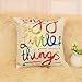 Aremazing Colorful Letters Cotton Linen Home Decor Pillowcase Throw Pillow Cushion Cover 18 x 18 Inches (Enjoy The Little Things)