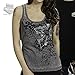 Harley-Davidson Womens Eventide Studded Cross with B&S Burnout Wash Grey Sleeveless Tank