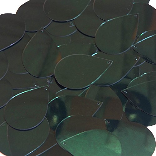 Forest Green Sequin Teardrop 1.5