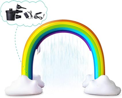 Amazon Com Mtplum Inflatable Rainbow Arch Sprinkler Giant Water