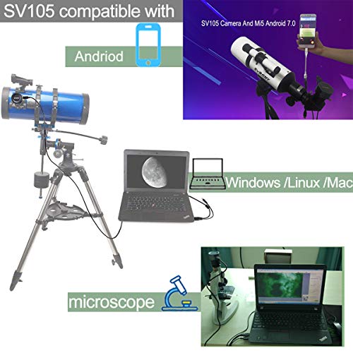 Svbony SV105 Elektronisches Okular 1.25 Zoll, 2MP USB2.0 Digitales Teleskop Okulare mit Color CMOS, Astrokamera für… – Bild 7