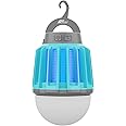 Wisely Bug Zapper Outdoor/Indoor Electric, USB-C Rechargeable Mosquito Killer Lantern Lamp, Portable Insect Electronic Zapper Indoor Trap, with LED Light Oceanblue