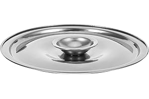 BESPORTBLE Stainless Steel Universal Pot Lid Cover 12cm Replacement Lid for Skillet Pan Kitchen Cooking