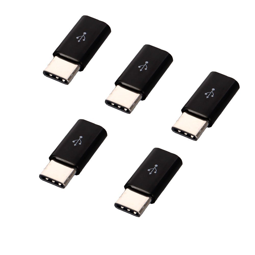 DOMILI Micro USB to USB C Adapter Charger for Samsung Galaxy S9 S8 Plus Note 8,Pixel 2 XL,LG V20 G5 G6,Moto Z Z2,Nintendo Switch, 5Pack