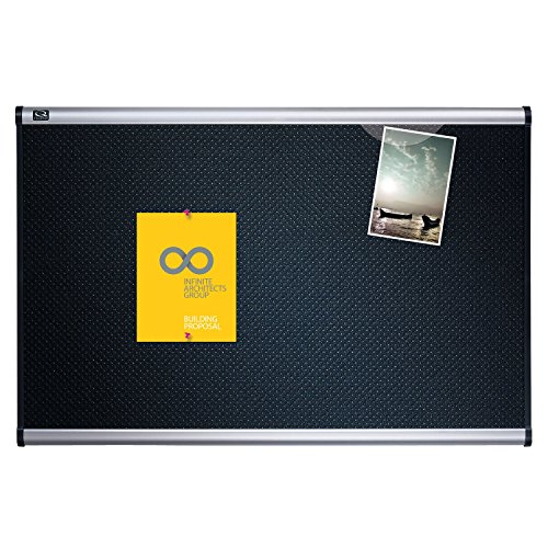 Quartet Bulletin Board, 3' x 2', Embossed, Hi-Density Foam, Aluminum Frame (B343A)
