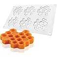 Silicone Honeycomb Molds 3D Honeycomb Bees Lace Mat Fondant Mold Lace Pad Baking Cake Chocolate Candy Mold for Cupcake Decorating Tools Kitchen