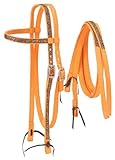 Tough 1 Nylon Browband Headstalls and Reins with Printed Overlay