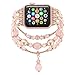 Simpeak Beaded Band Compatible with Apple Watch Series 10 (46mm) Series 9 8 7 (45mm) 6 SE 5 4 (44mm) 3 2 1 (42mm), Women Handmade Beaded Elastic Bracelet Compatible with iWatch 46mm 45mm 44mm 42mm