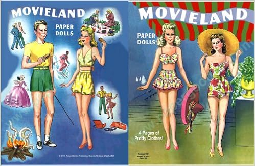 Two 1940s Paper Doll Books Dress Up 993 Movieland 1246 Unknown Judy M Johnson Amazon Com Books