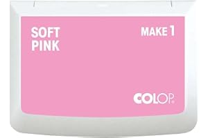 COLOP Make Series, Ink Stamp Pads, with Non-Toxic Premium Ink, Water-Based Acid-Free (Soft Pink, Make 1-1-15/16" x 3-1/2")