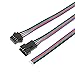 Electop 4 Pin JST SM Wire (5 Pairs) 14cm Plug Connectors for LED Strip Male Female