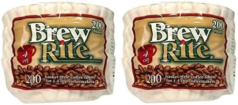 Brew Rite 4 Cup Coffee Basket Disposable Filters - 400 Ct by Brew Rite