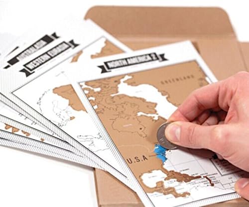 KINGSUNG Journal Travel Scratch Travelogue Laminated Paper with Brown Color Sheet
