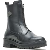 Harley-Davidson Women's Carney Front-Zip Leather Fashion Boots D84785