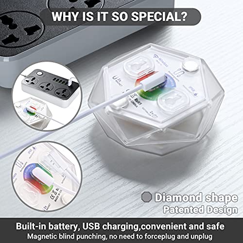 JWTPRO Hot Tub Lights Floating, IP68 Waterproof Pool Lights Underwater with Remote Control, Upgraded 13 LED Diamond Shape Pond Lights USB Magnetic Absorption Powered, 16 Colors, 8 Modes, Timer