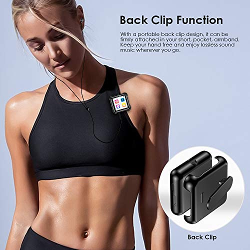 MP3 Player, Gueray 8GB Bluetooth MP3 Player with Clip Sport Watch Strap Full Touch Screen Portable Music Player Supports FM Radio Voice Recorder Video E-Book TF Card up to 128GB - Thumbnail 3