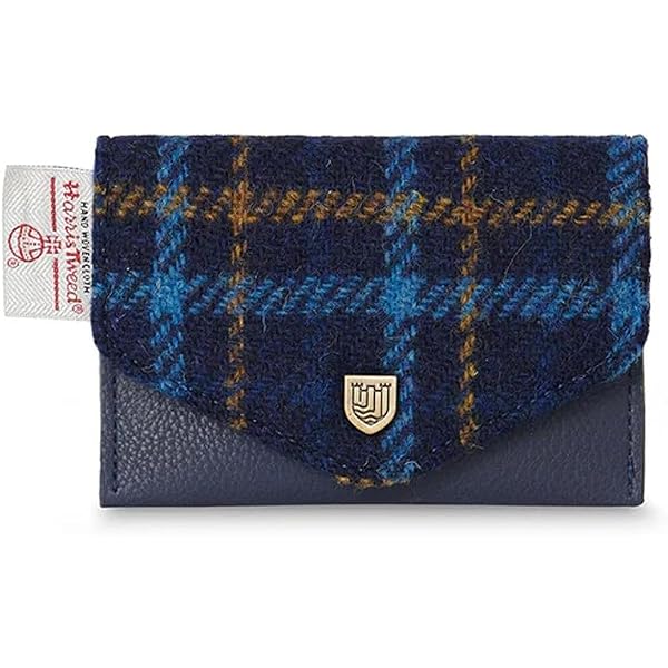 Glen Appin Of Scotland Moon Tweed Ladies Purse - Blue/Brown Zip Round Wallet - View #7