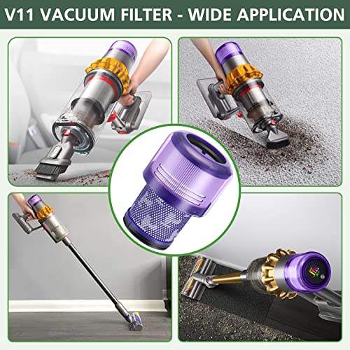 2 Pack Premium V11 V15 Replacement Filters Parts Compatible with Dyson