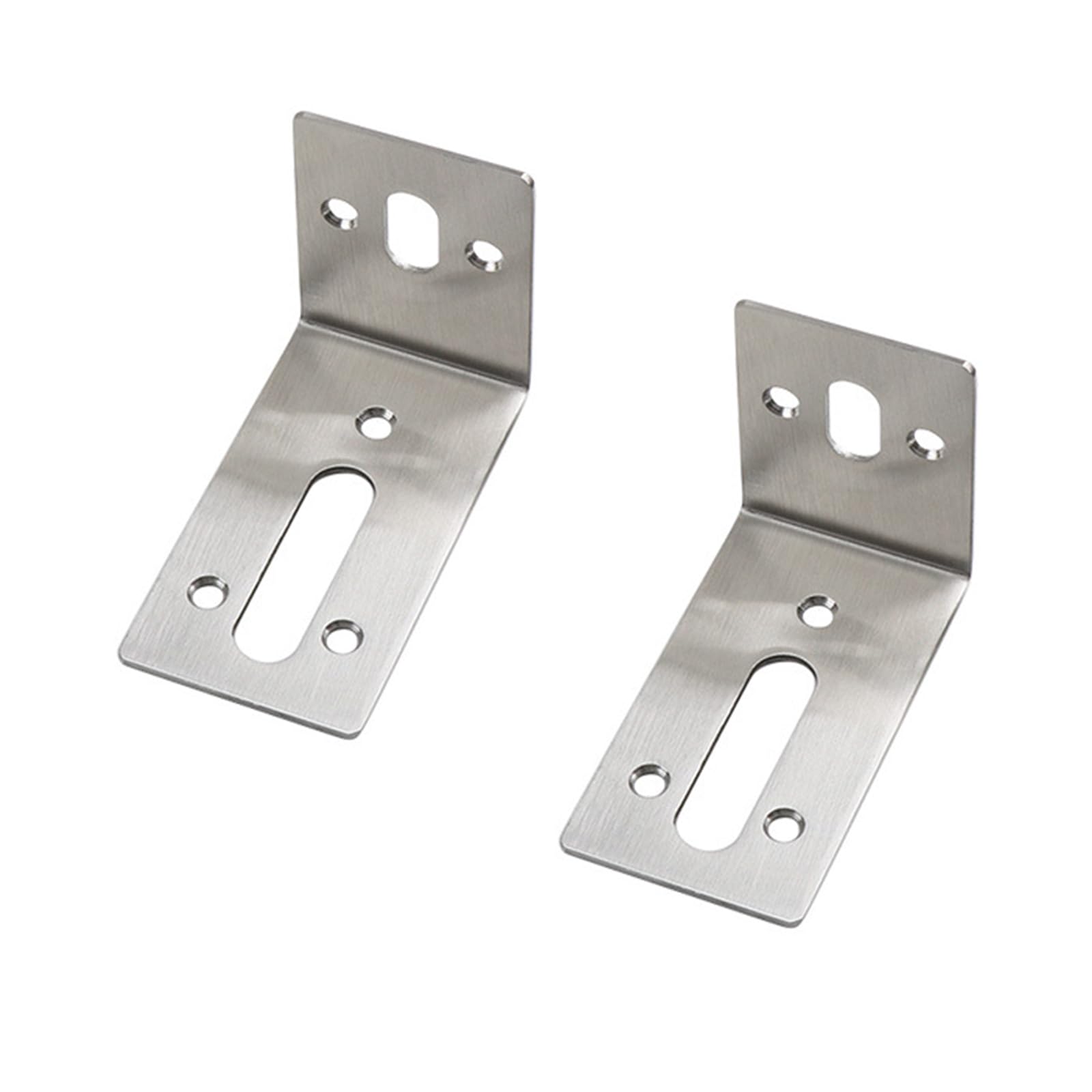 2Pcs Corner Braces,Stainless Steel Corner Bracket,Heavy Duty Angle Brace,L-Shaped Brackets for Furniture Fastener Hardware(59*83*45mm) Sliver