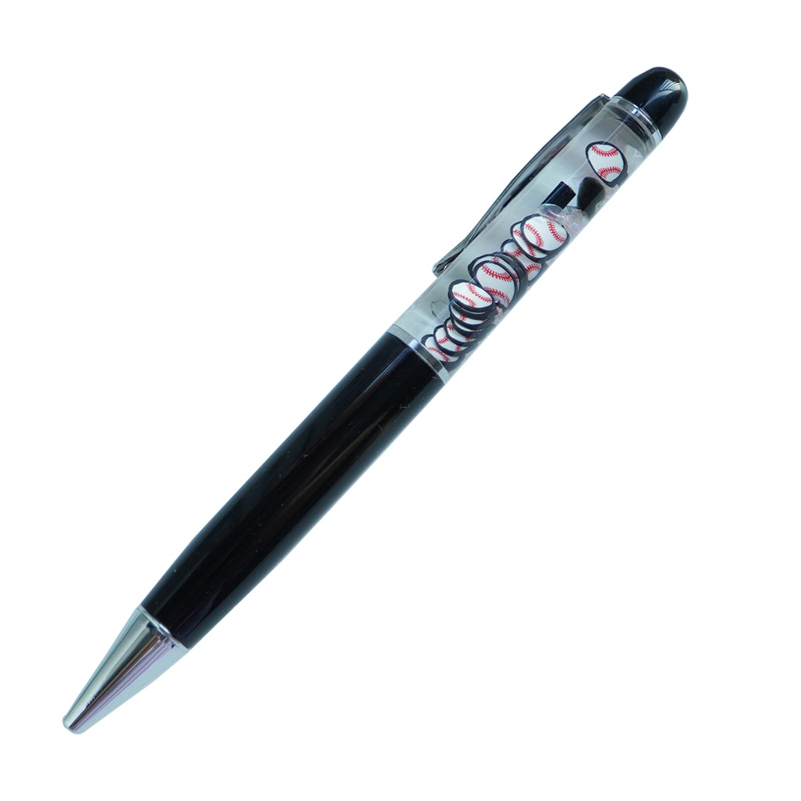 Sikyby Baseball Funny Pens Cute Floater Floating Liquid Writing Journaling Office Pen Unique Gift For Women Men